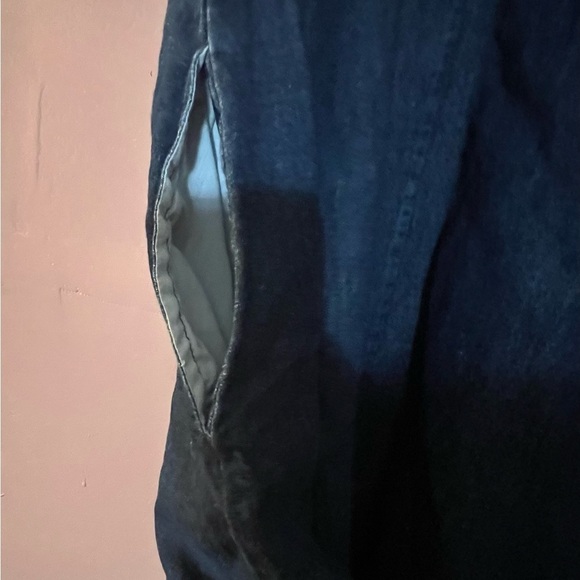 J. Crew Puff-sleeve baby doll Denim dress Popover elastic sleeves base Medium - Picture 5 of 8